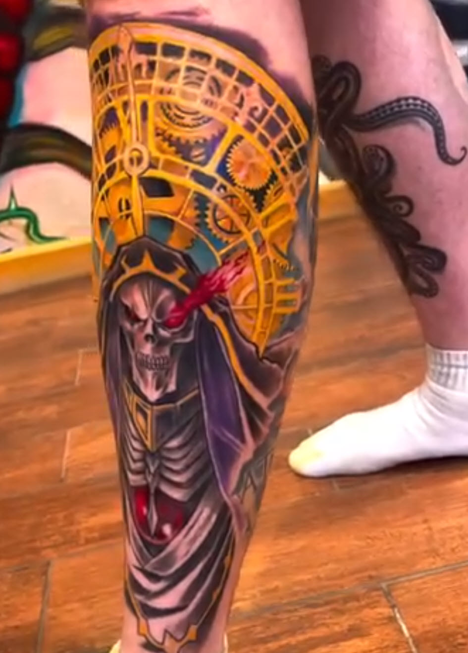 Reaper with clock tower in full color